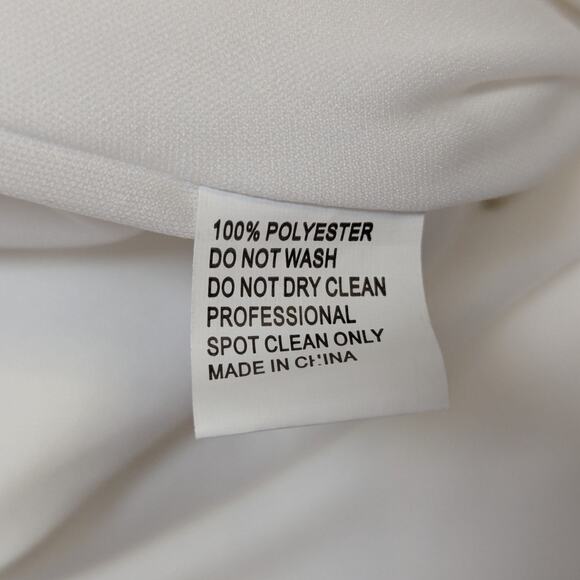 Ieena for Mac Duggal Sleeveless Crystal Scoop Neck Formal Wedding Dress White 2 - Picture 11 of 16